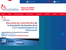 Tablet Screenshot of hospitalregionalchiquinquira.gov.co